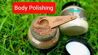 Body Polishing Routine  Home RARA Honest Review mCaffeine polished glowing skin Mcaffeine body care [upl. by Kannav554]