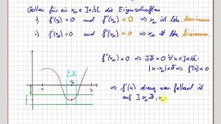 Analysis MWS und Extrema  besseres hinreichendes Kriterium für Extremwerte Beweis 1016 [upl. by Lithea]