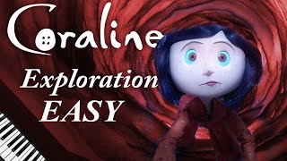 Coraline Piano Tutorial  Exploration EASY  Sheet Music amp MIDI [upl. by Florina]