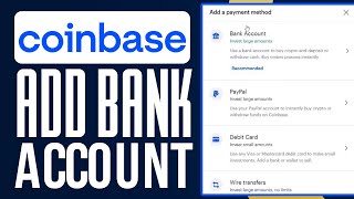 How To Add Bank Account To Coinbase 2024 Payment Method Tutorial [upl. by Aiasi]