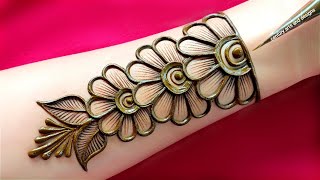 Very beautiful stylish front hand mehndi design  easy mehndi design  simple mehndi design  mehndi [upl. by Nali424]