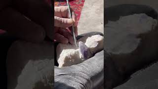 Working on the Hackmanite specimen gemstone gems viral gemslover naturalgems crystals agate [upl. by Derron452]