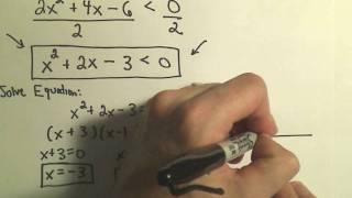 Solving Quadratic Inequalities More Examples  Example 2 [upl. by Frydman]