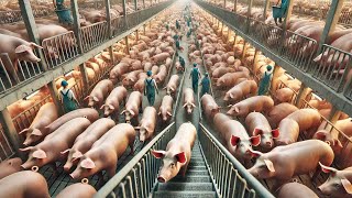 434 Million Pigs Are Raised This Way By Chinese Farmers  Pork Processing [upl. by Nomrac]