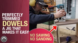 Perfectly Trimmed Dowels  No Saw Marks No Sanding  Woodworking Jig [upl. by Dulcine]