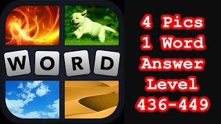 4 Pics 1 Word  Level 436449  Hit level 450  Answers Walkthrough [upl. by Bunns198]