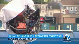 ‘Presumed human remains’ found in wreckage of Titan submersible USCG [upl. by Teplitz]