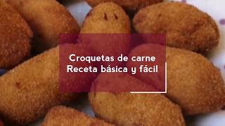 Croquetas de Carne Receta fácil y sencilla [upl. by Izogn]