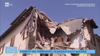 Terremoto 120 indagati contributi alloggio non dovuti  La vita in diretta estate 19062018 [upl. by Atsirhcal]