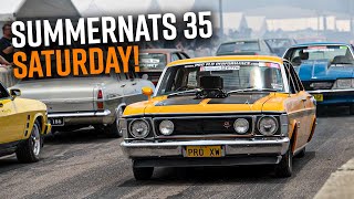 Summernats 35 SOLD OUT Saturday Tuff St Burnouts Supercruise Braddon  MORE [upl. by Nameerf]