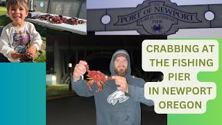 CRABBING THE NEWPORT PIER FOR DUNGENESS CRAB LATE NIGHT MISSION ON THE OREGON COAST [upl. by Eirtemed]