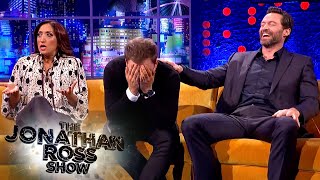 Hugh Jackman amp Taron Egerton Cant Handle Shazia Mirzas Brazilian Chat  The Jonathan Ross Show [upl. by Nylitak]