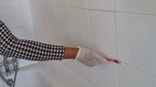 ASMR Tile Cleaning  Satisfying Scrubbing of Grout Lines with Tooth Brush [upl. by Seana144]