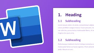 Numbered Headings and Subheadings  Microsoft Word Tutorial [upl. by Valeria]