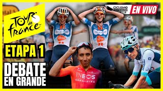 ETAPA 1 Y YA MUCHOS SUFRIERON ESTA LOCURA🚨tourdefrance 🚨 DEBATE EN GRANDE🚵 [upl. by Yllus]