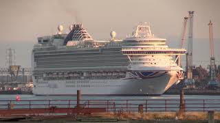 Another busy early morning arrival of 4 Cruise Ships into Southampton Docks 130719 [upl. by Nnylear538]