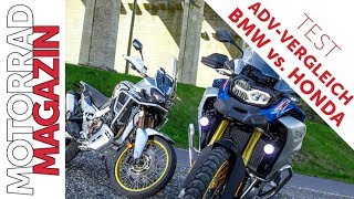 EnduroVergleich BMW F 850 GS Adventure gegen Honda Africa Twin Adventure Sports [upl. by Hcib]