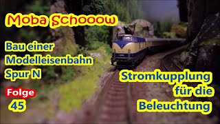 45 Modelleisenbahn Spur N  Elektrische Magnetkupplung für die Beleuchtung GENIAL [upl. by Assirrak982]