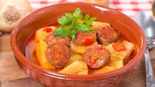 Patatas a la Riojana  Recetas de Cocina Española [upl. by Wira364]