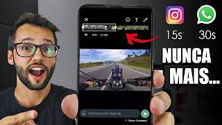 COMO COLOCAR UM VÍDEO INTEIRO NO STATUS DO WHATSAPP COM MAIS DE 30 SEGUNDOS [upl. by Ilse]