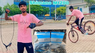 finally upgrade to Shimano MT200 hydraulic brakes 🔥  Shimano mt200 review  hydraulic brakes [upl. by Naillig208]