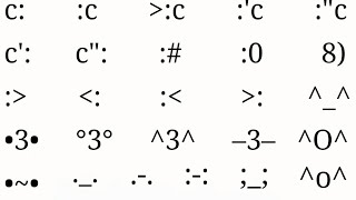 Meanings of All Simple Emoticons  Part 2  How to Type Emoticons in Text Messages amp Comments [upl. by Gare]