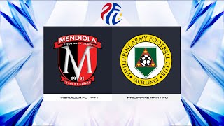 PFL Season 2024  Mendiola FC 1991 vs Philippine Army FC [upl. by Lisandra727]