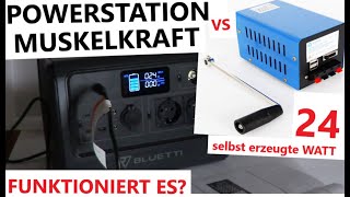 Handkurbel Generator lädt eb70 bluetti balkonkraftwerk drehen statt festkleben powerstation [upl. by Leiso]