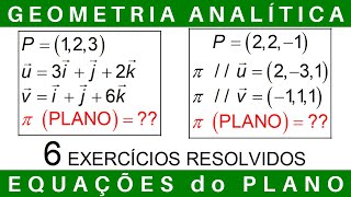 VETORES e GEOMETRIA ANALÍTICA 🔸 EQUAÇÕES do PLANO exercícios [upl. by Dhiren]