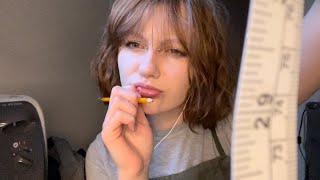 asmr mumbling and measuring 📝 examining you with inaudible  unintelligible whispers [upl. by Aba508]