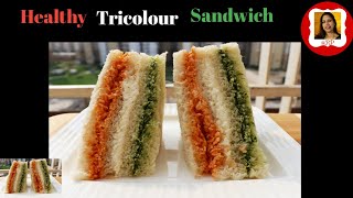 Tricolor Sandwich Recipe  Independence Day Special  Healthy Tiranga Sandwich  Easy Sandwich [upl. by Warren]