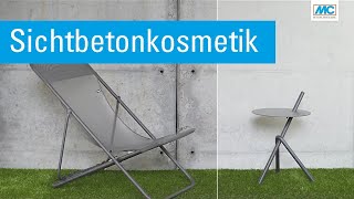 Beton schöner machen  Sichtbetonkosmetik auf Betonwand Sichtbeton [upl. by Nnylak]