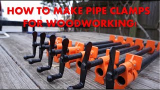 How To Make Woodworking Clamps From Metal Pipe  Cheap Clamps [upl. by Schalles]