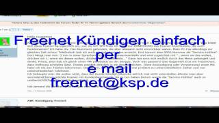 Anwalt Freenet Kündigen per E mail freenetkspde [upl. by Aniad]