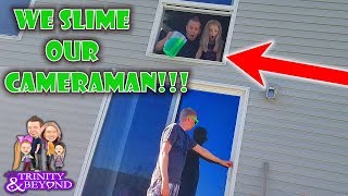 SLIME PRANK on My Uncle Bucket of Gelli Ooze Baff Slime [upl. by Steinke]