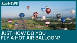 How do you fly and steer a hot air balloon  ITV News [upl. by Oballa]