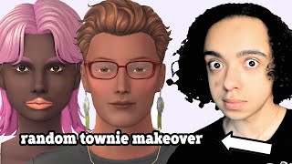 Extreme RANDOM Townie Makeovers 😭The Sims 4 [upl. by Yand]