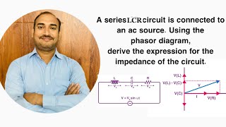 A series LCR circuit connected to an ac sourceUsing phasor diagramderive expression for impedance [upl. by Rika]