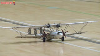 Brilliant aeromodelling  Handley Page HP42 Andrew White  BMFA Scale Indoor RC Nationals 2024 [upl. by Bust]