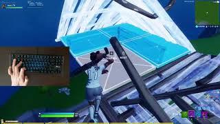 Royal Kludge G87 brown switches test Fortnite handcam free build  boxfights with chill beats [upl. by Jamima]