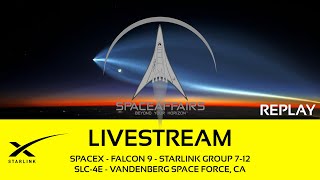 SpaceX  Falcon 9  Starlink Group 712  SLC4E  Vandenberg SFB  January 29 2024 [upl. by Donetta322]