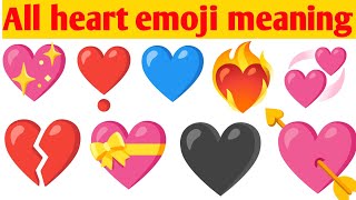 all heart emoji meaning  love emoji meaning  common word meaning [upl. by Ditmore858]