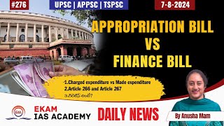 Appropriation bill vs Finance bill [upl. by Bronez]