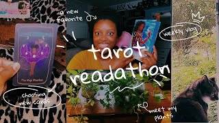 ✨ Meeting my Plants a Surprise Favorite amp a DNF  Tarot Readathon Reading Vlog Week 3 ✨ [upl. by Edana911]