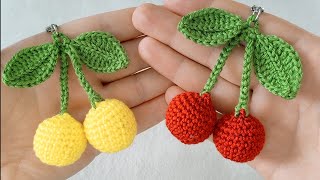 amigurumi keychain cherry keychain making [upl. by Artcele704]