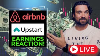 Live Earnings Reaction Airbnb Stock and Upstart Stock [upl. by Ayahc329]