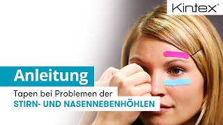 Tapen bei Problemen der Stirn und Nasennebenhöhlen  Kintex® Anleitung zum Kinesiologie Tapen [upl. by Kato680]