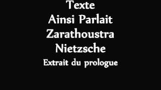 Nietzsche Ainsi parlait Zarathoustra Prologue [upl. by Deanne]