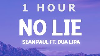 1 HOUR  Sean Paul  No Lie ft Dua Lipa Slowed TikTokLyrics feel your eyes theyre all over me [upl. by Heurlin]