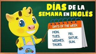 DÍAS DE LA SEMANA EN INGLÉS  INGLÉS PARA NIÑOS  APRENDE INGLÉS CON AMIGO MUMU [upl. by Symer]